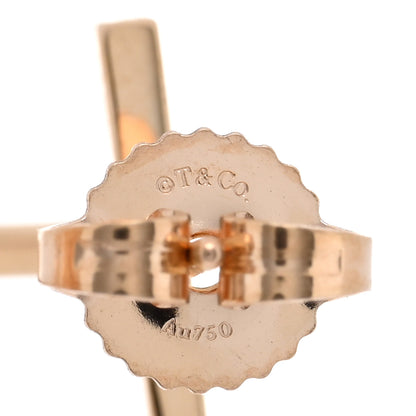 Tiffany 18K Rose Gold Medium T Wire Hoop Earrings 4 of 4