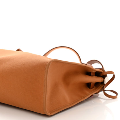 Hermes Toile Officier Vache Hunter Verso Herbag Zip PM 31 Dune Magnolia Fauve 12 of 12