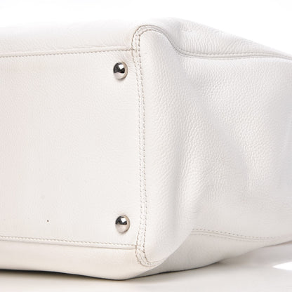 Chanel Calfskin Cerf Executive Shopper Tote White 25 of 33