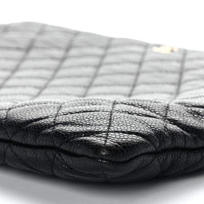 Chanel Caviar Quilted Large Cosmetic Case Black 9 of 11