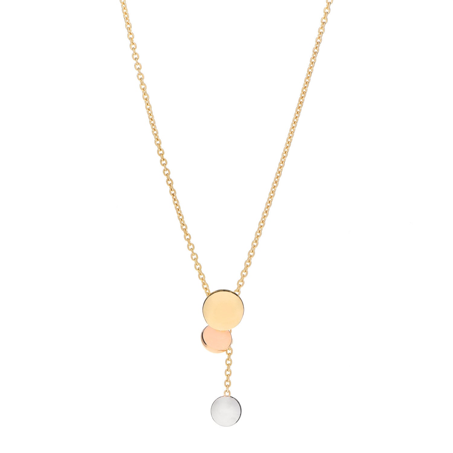 Cartier 18K Pink Yellow White Gold Sweet Trinity Drop Necklace 1 of 5