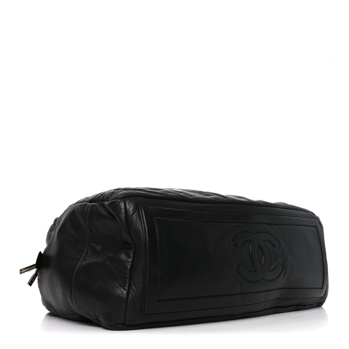Lambskin Quilted Extra Large Coco Cocoon Reversible Tote Black