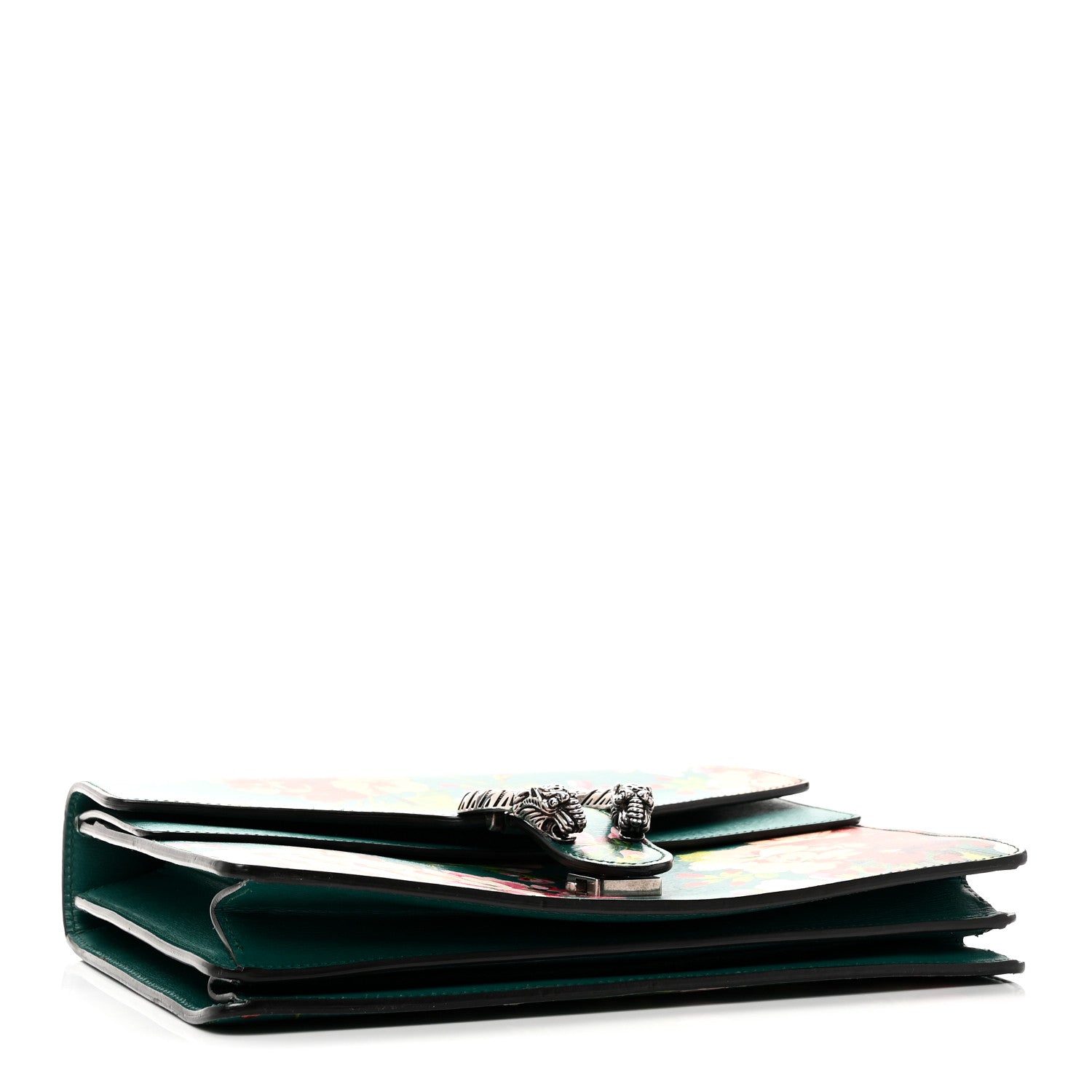 Gucci Calfskin Blooms Print Medium Dionysus Shoulder Bag Bright Emerald Multicolor 4 of 10