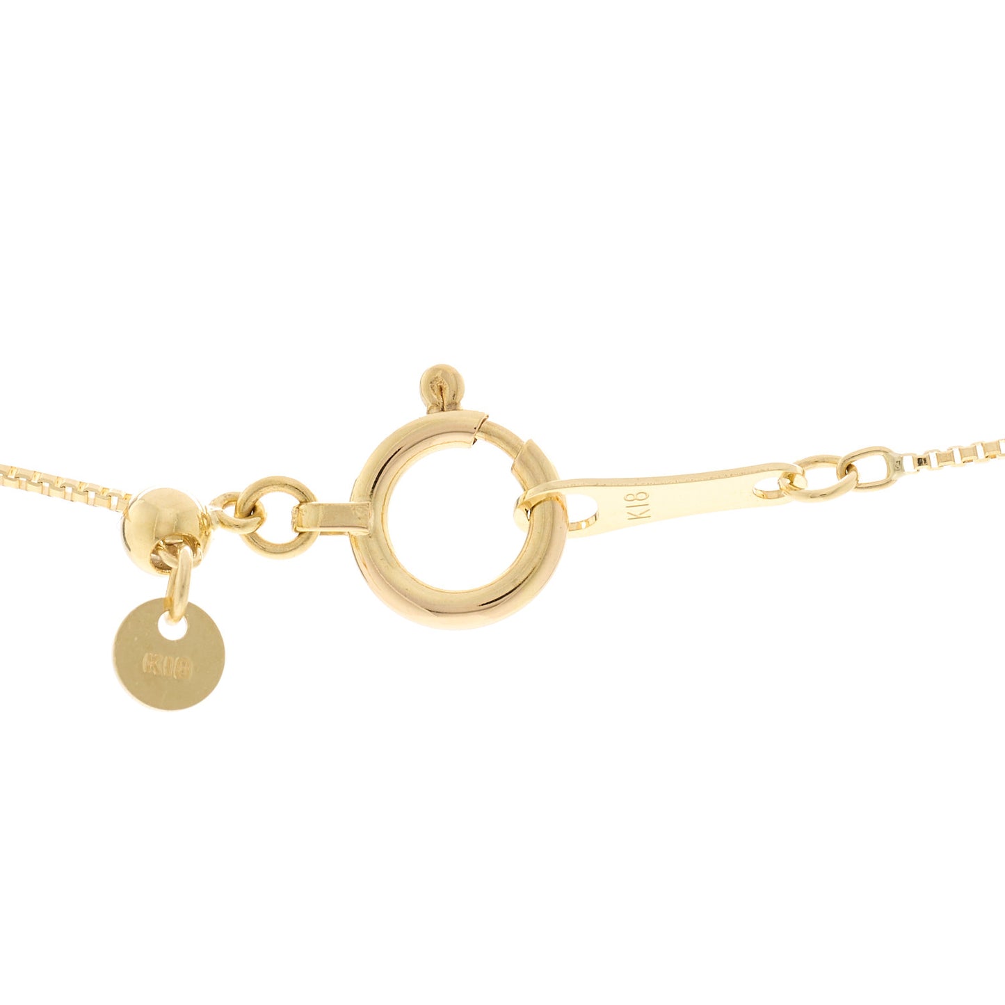 18K Yellow Gold Diamond .42ct Solitaire Pendant Necklace