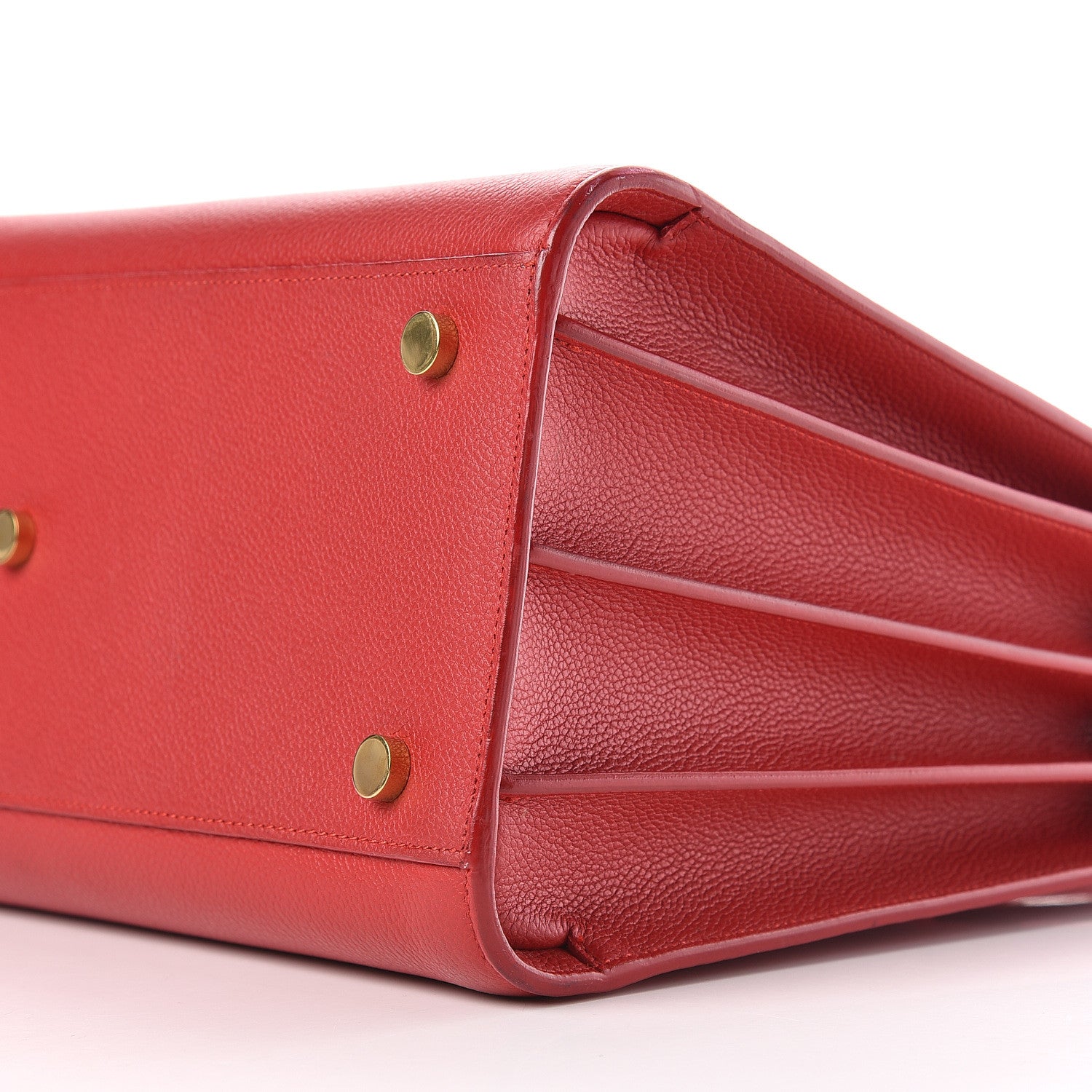 Saint Laurent Grained Calfskin Sac De Jour Lipstick Red 9 of 24