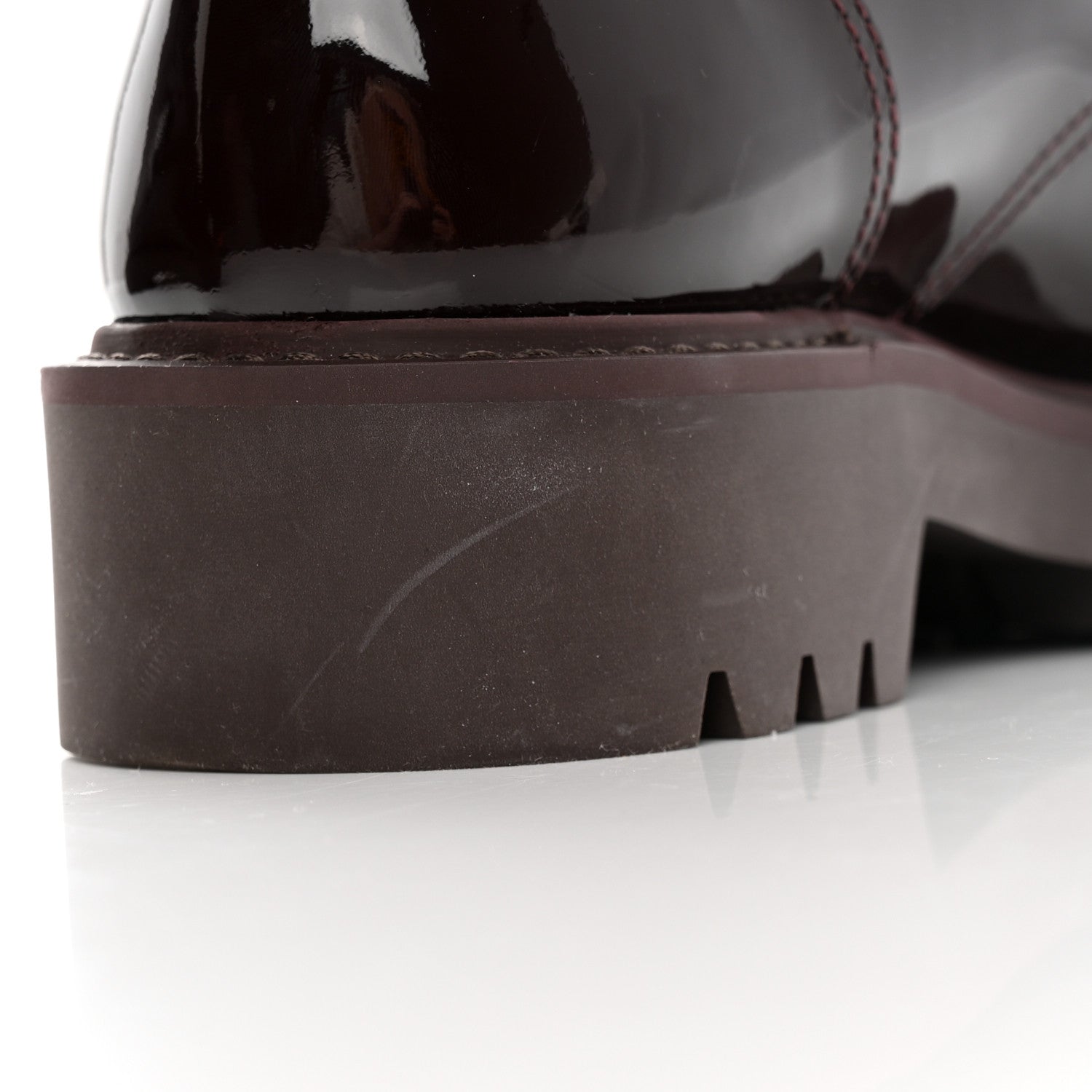 Louis Vuitton Patent Territory Ranger Boots 38.5 Bordeaux 12 of 15
