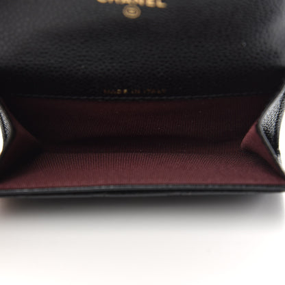 Chanel Caviar Quilted Flap Card Holder Black 5 of 9