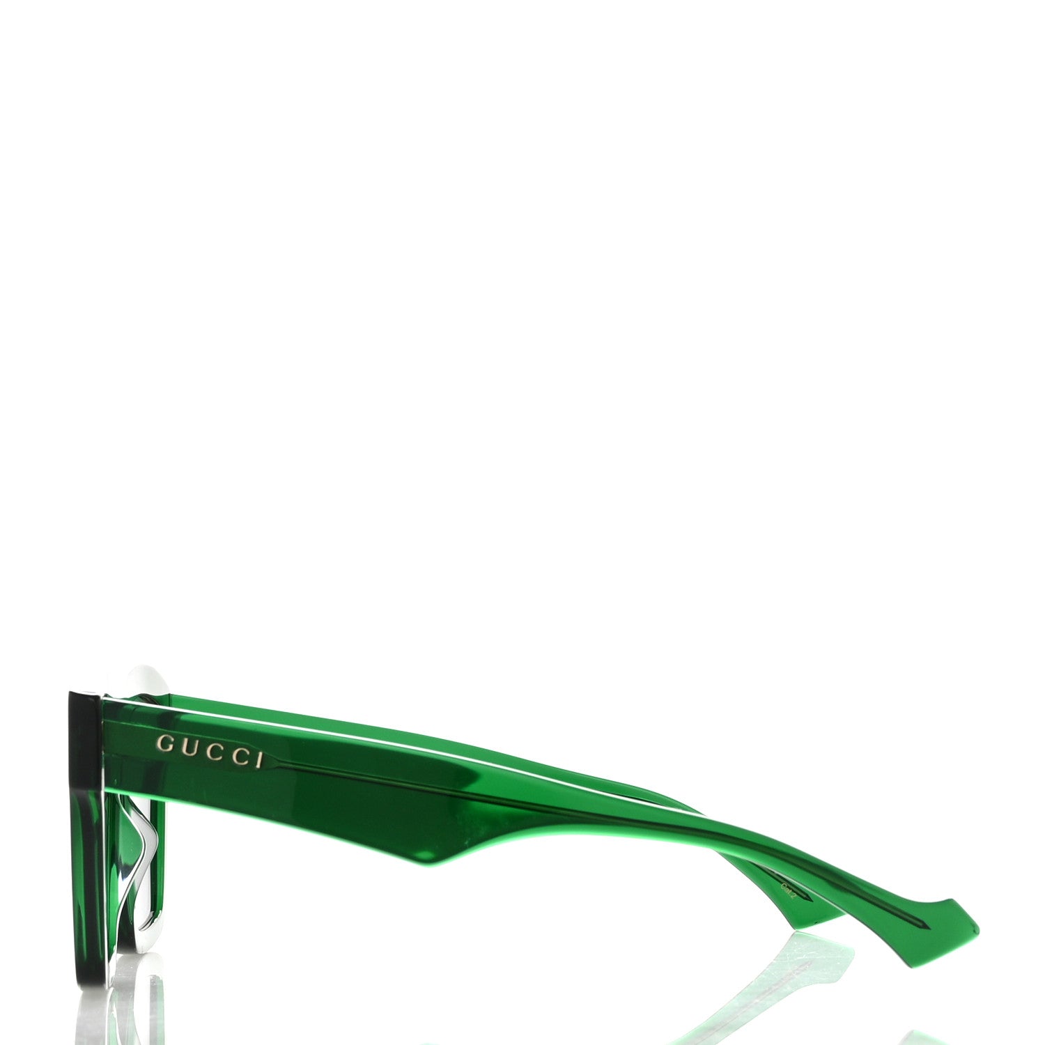 Gucci Acetate Rectangle Sunglasses GG0962S Green 3 of 9
