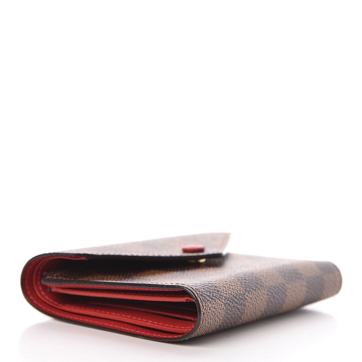 Louis Vuitton Damier Ebene Victorine Wallet Red 4 of 10