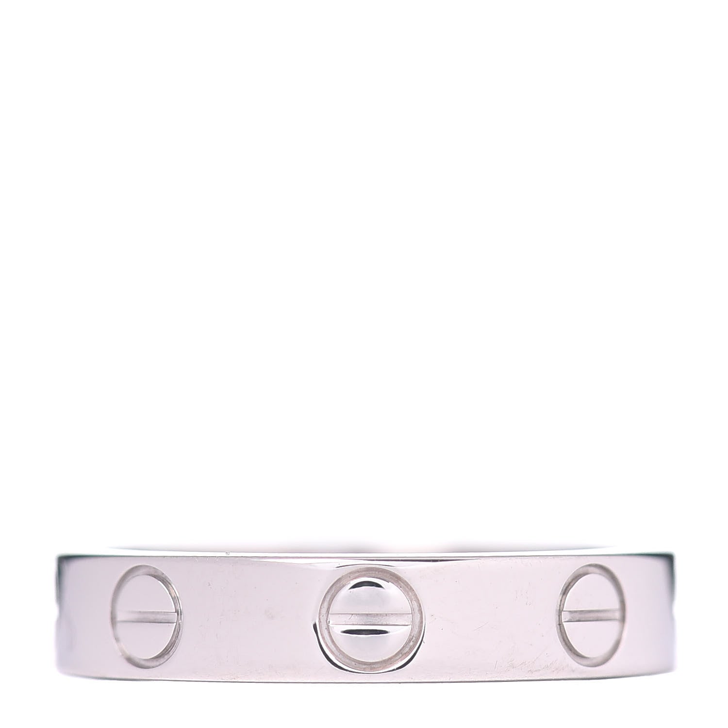 Cartier 18K White Gold 3.5mm LOVE Wedding Band Ring 48 4.5 3 of 4