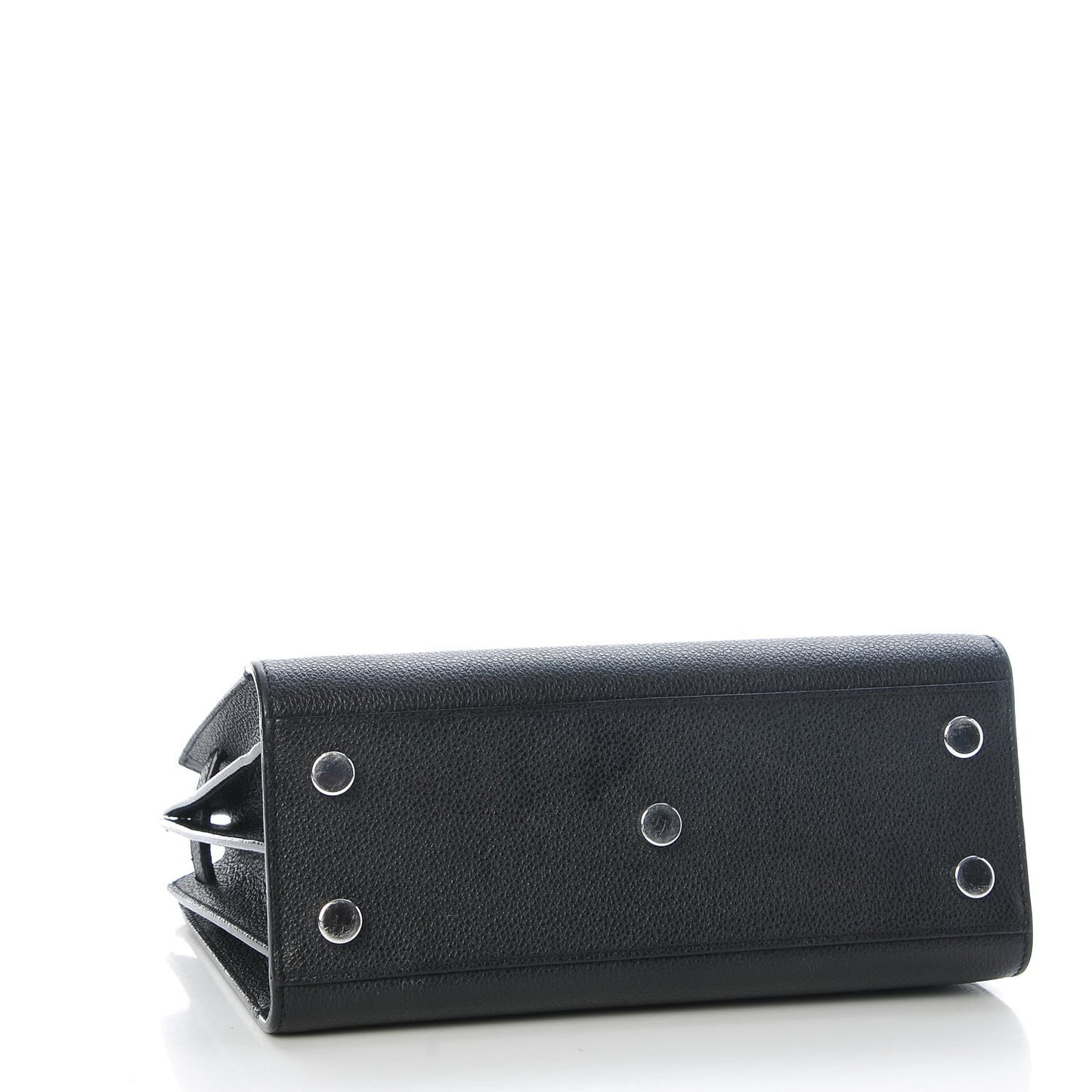 Grained Calfskin Nano Sac De Jour Black