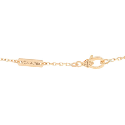 Van Cleef & Arpels 18K Yellow Gold Mother of Pearl Vintage Alhambra Pendant Necklace 4 of 5