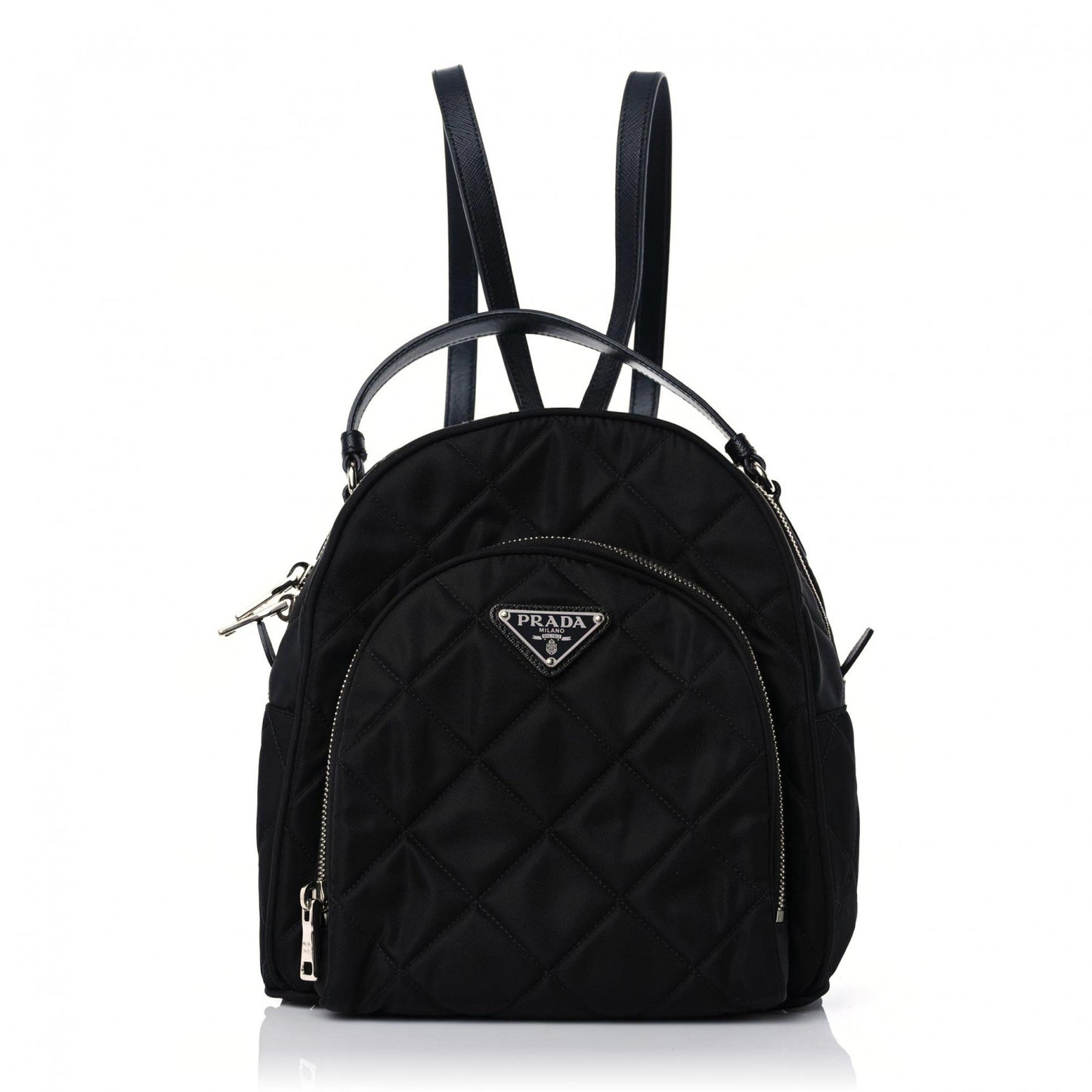 Nylon Tessuto Impuntu Quilted Backpack Black