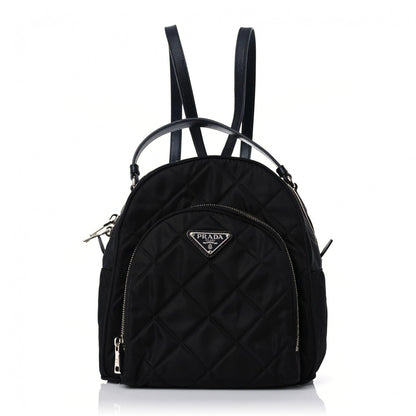 Prada Nylon Tessuto Impuntu Quilted Backpack Black 1 of 8