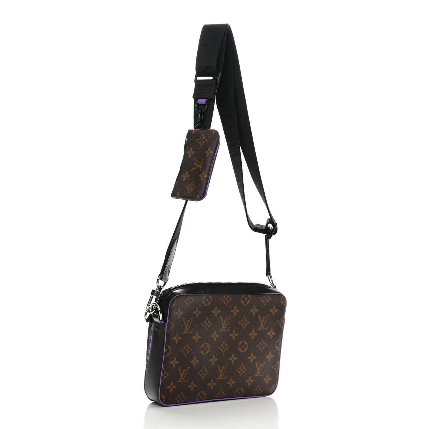 Louis Vuitton Monogram Macassar Trio Messenger Purple 3 of 14