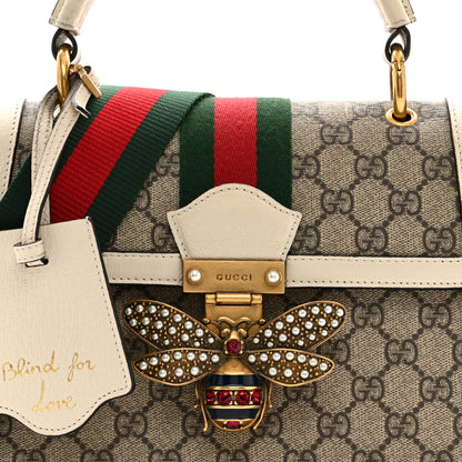 Gucci GG Supreme Monogram Small Queen Margaret Top Handle Bag White 8 of 10
