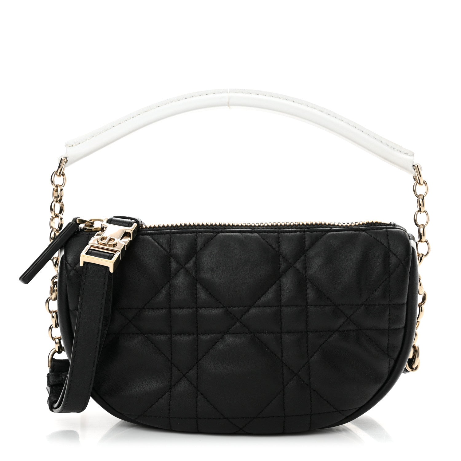 Christian Dior Lambskin Cannage Small Dior Vibe Hobo Bag Black 1 of 11
