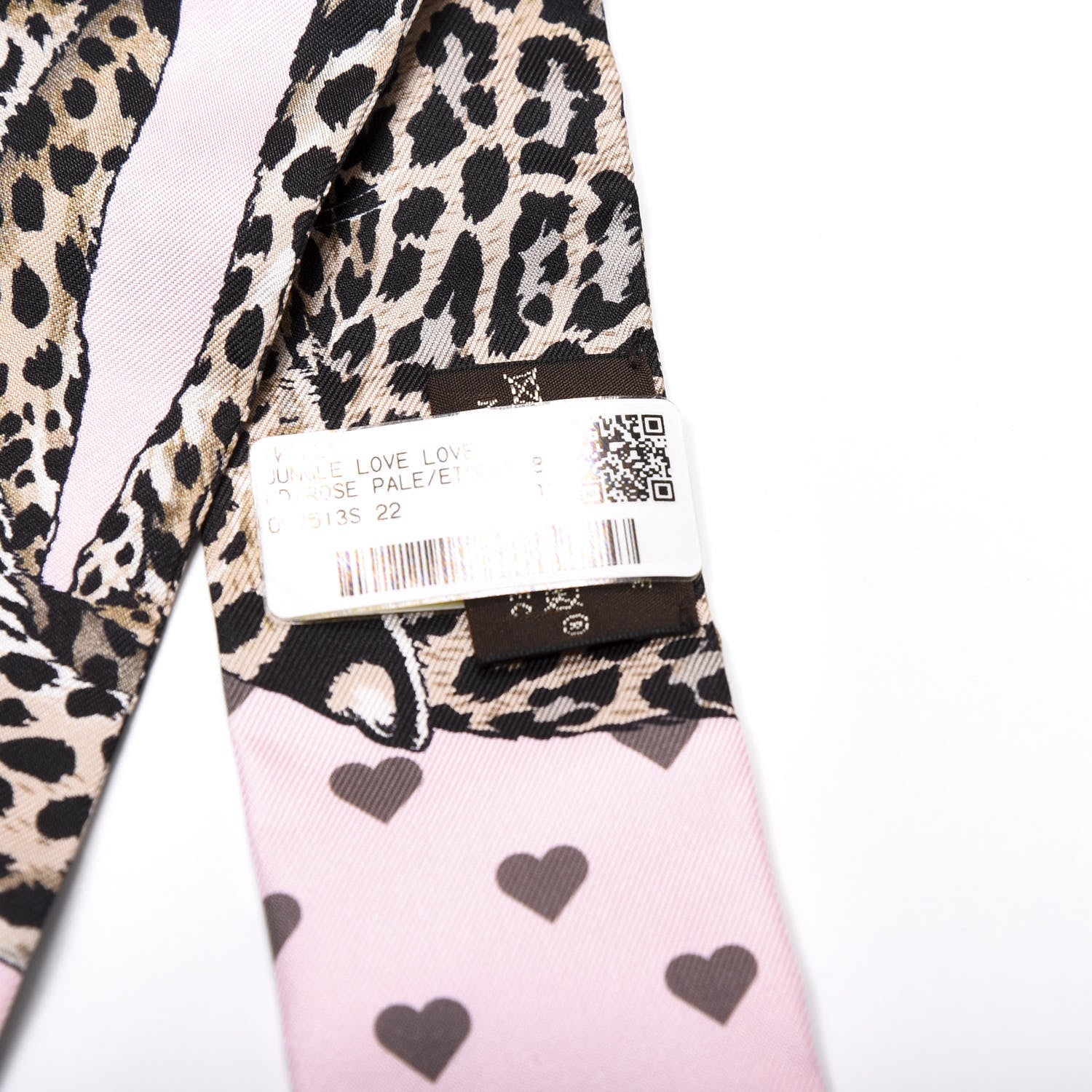 Hermes Silk Jungle Love Love Twilly Rose Pale Etoupe 4 of 4