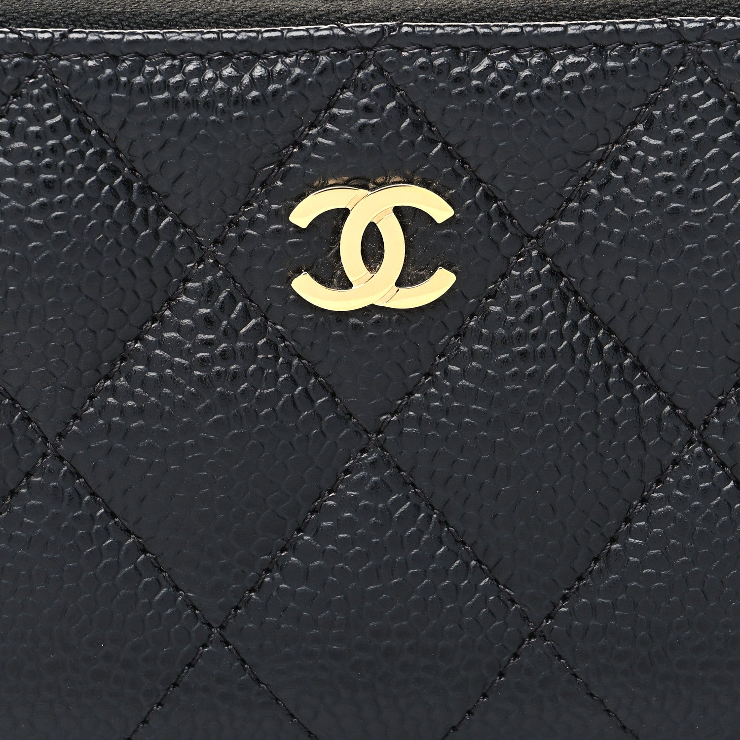 Chanel Caviar Quilted Zip Coin Purse Black 8 of 11