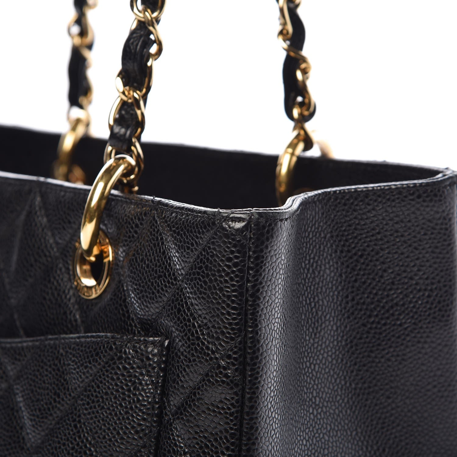 Chanel Caviar Quilted Grand Shopping Tote GST Black 10 of 14