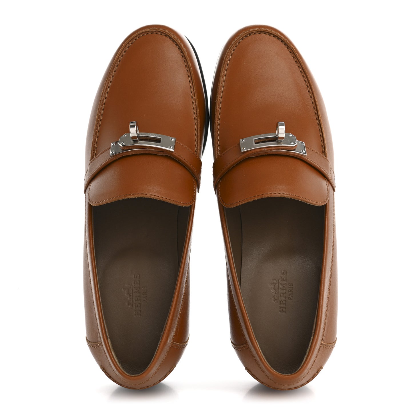 Calfskin Womens Destin Loafer 38 Naturel