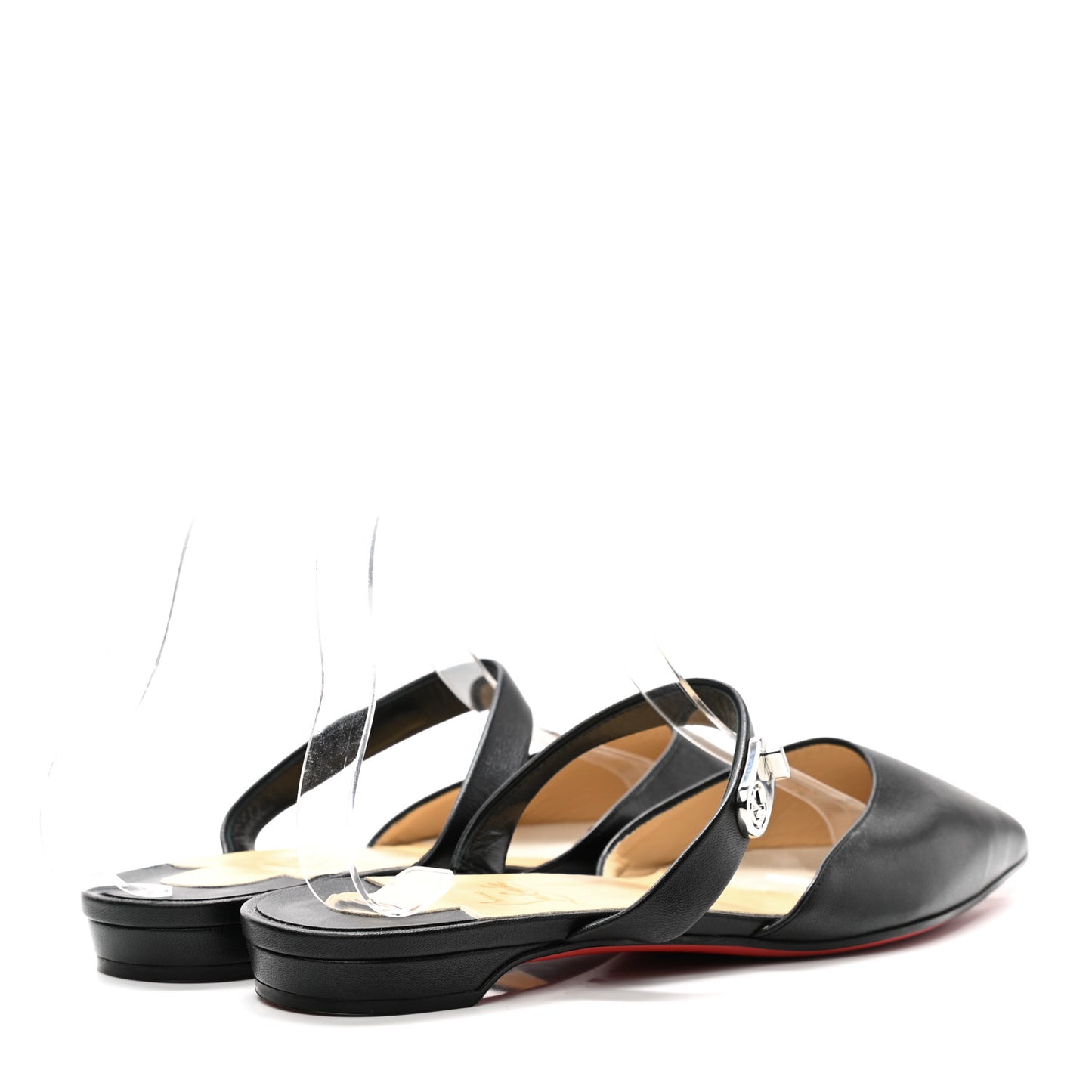 Nappa Choc Lock Flats 38 Black