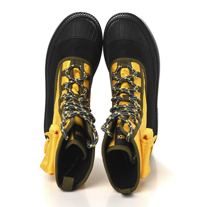 Fendi Nylon Baguette Domino 50mm Biker Boots 40 Mimosa Black 2 of 9