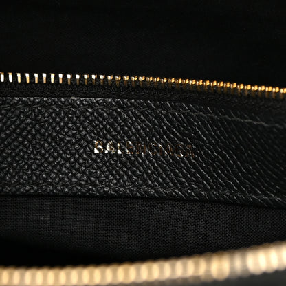 Balenciaga Signature Grained Calfskin Logo S Ville Top Handle Bag Black White 6 of 19