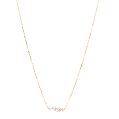 Suzanne Kalan 18K Yellow Gold Diamond Mini Classic Frenzy Bar Pendant Necklace 1 of 5