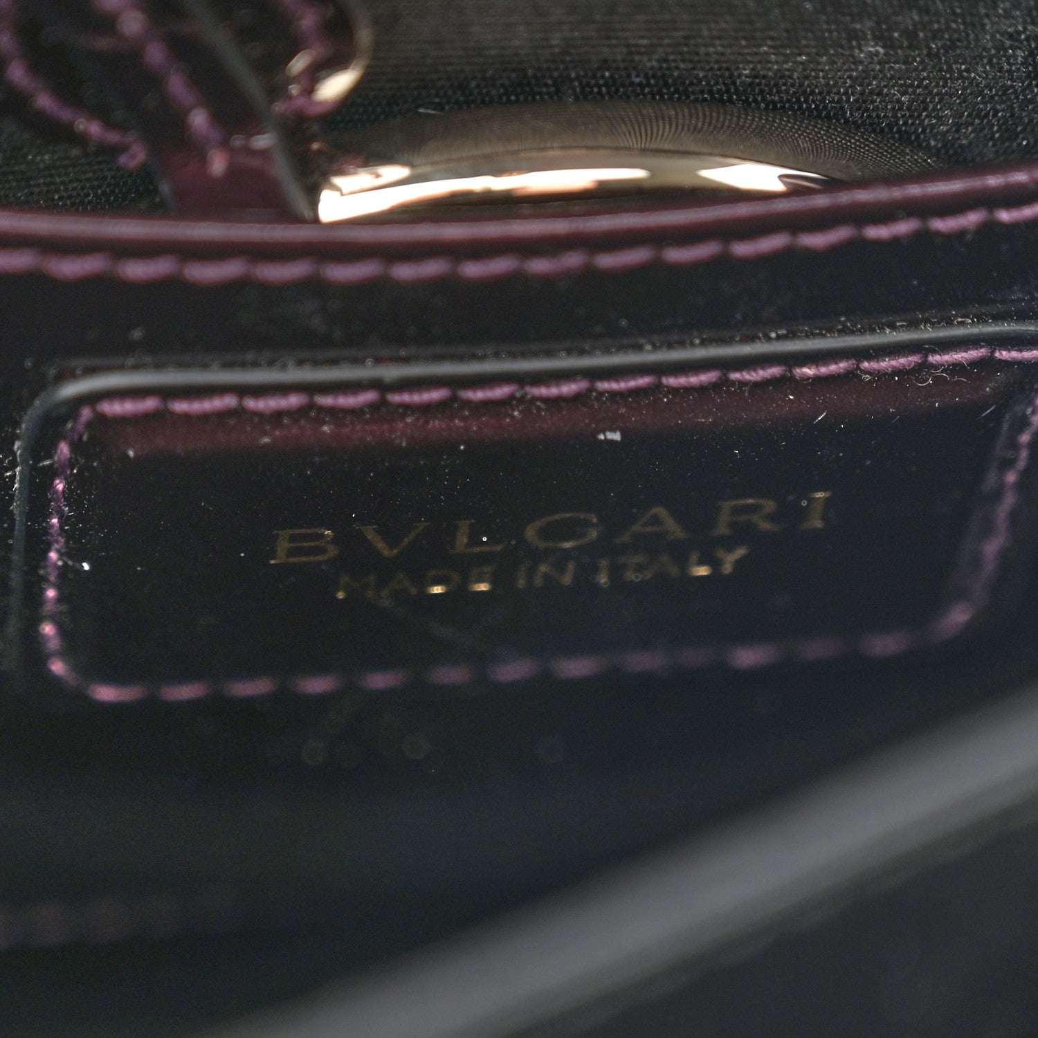 Bulgari Metallic Calfskin Serpenti Forever Top Handle Dark Purple 5 of 10