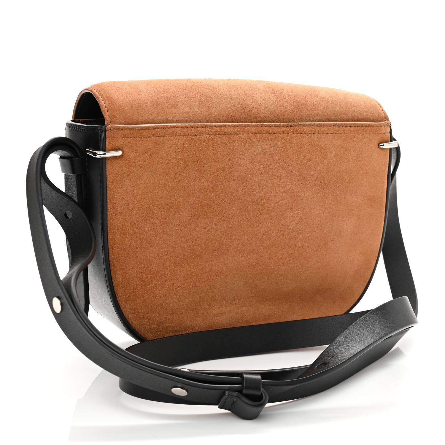 3.1 Phillip Lim Suede Calfskin Alix Saddle Crossbody Bag Maple Black 3 of 9