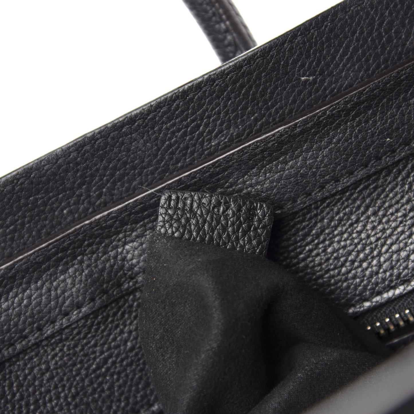 Drummed Calfskin Micro Luggage Black