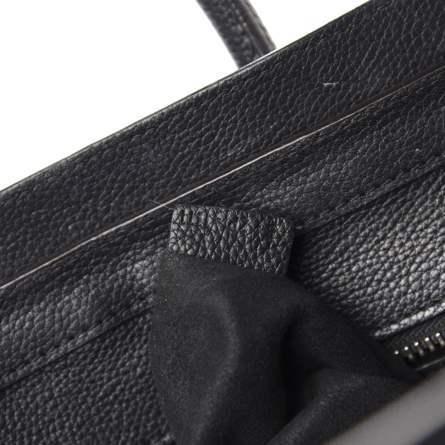 Celine Drummed Calfskin Micro Luggage Black 9 of 10