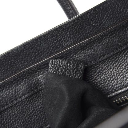 Celine Drummed Calfskin Micro Luggage Black 9 of 10