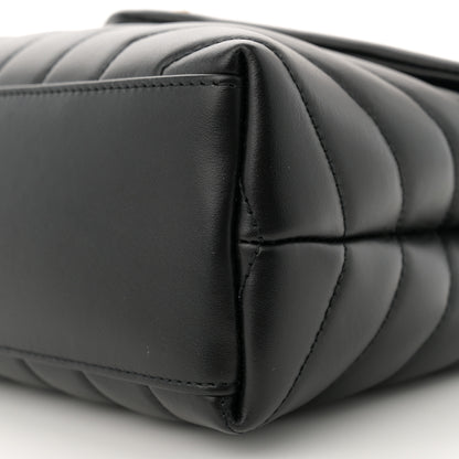 Saint Laurent Calfskin Y Quilted Monogram Small Loulou Chain Satchel Black 10 of 13