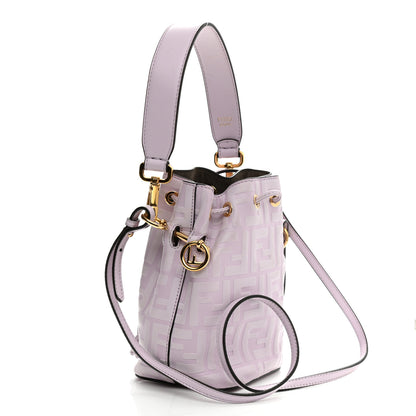 Fendi Vitello Termosport F is Fendi FF 1974 Embossed Mini Mon Tresor Bucket Bag Anemone 3 of 11