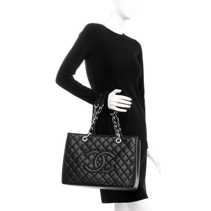 Chanel Caviar Quilted Grand Shopping Tote GST Black 2 of 9