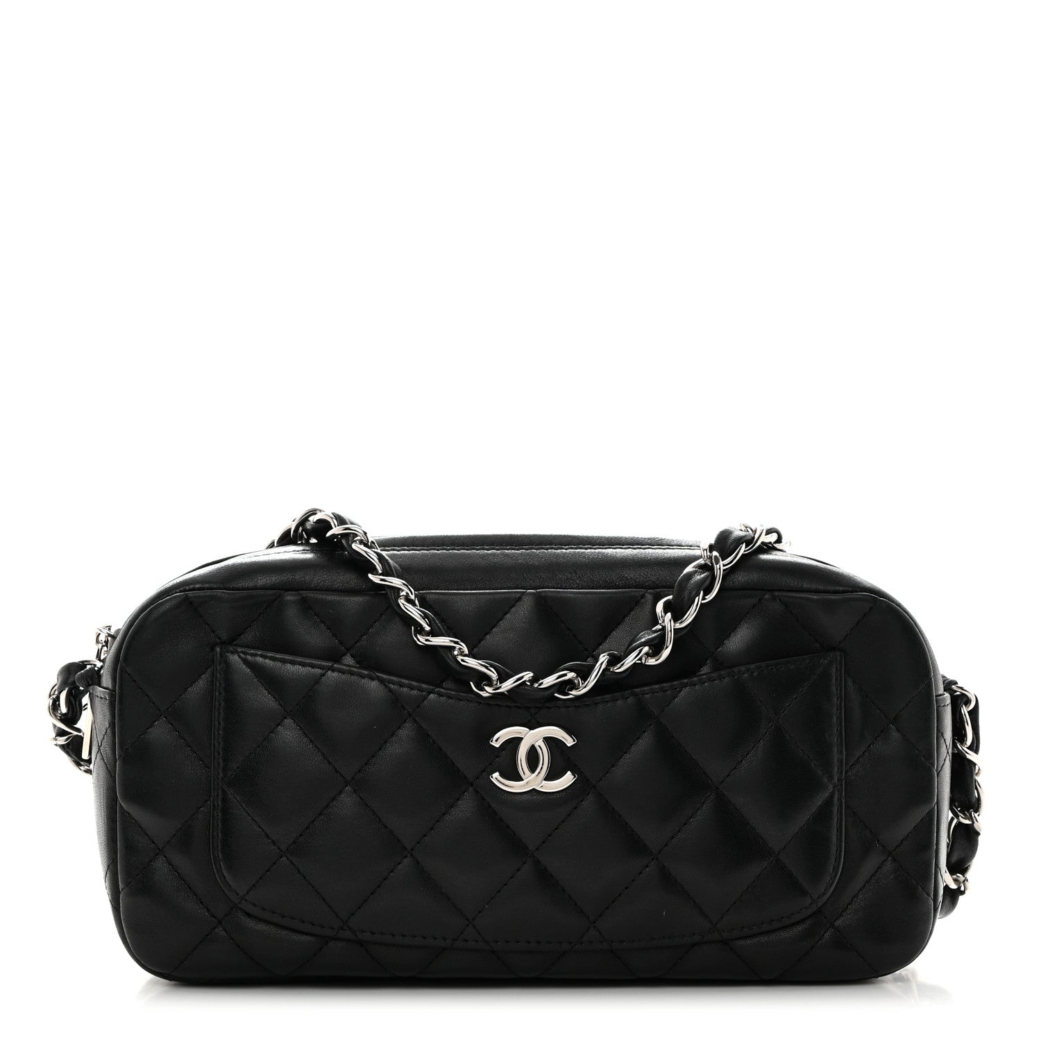 Chanel Lambskin Quilted Small Timeless Camera Case Black 1 of 10