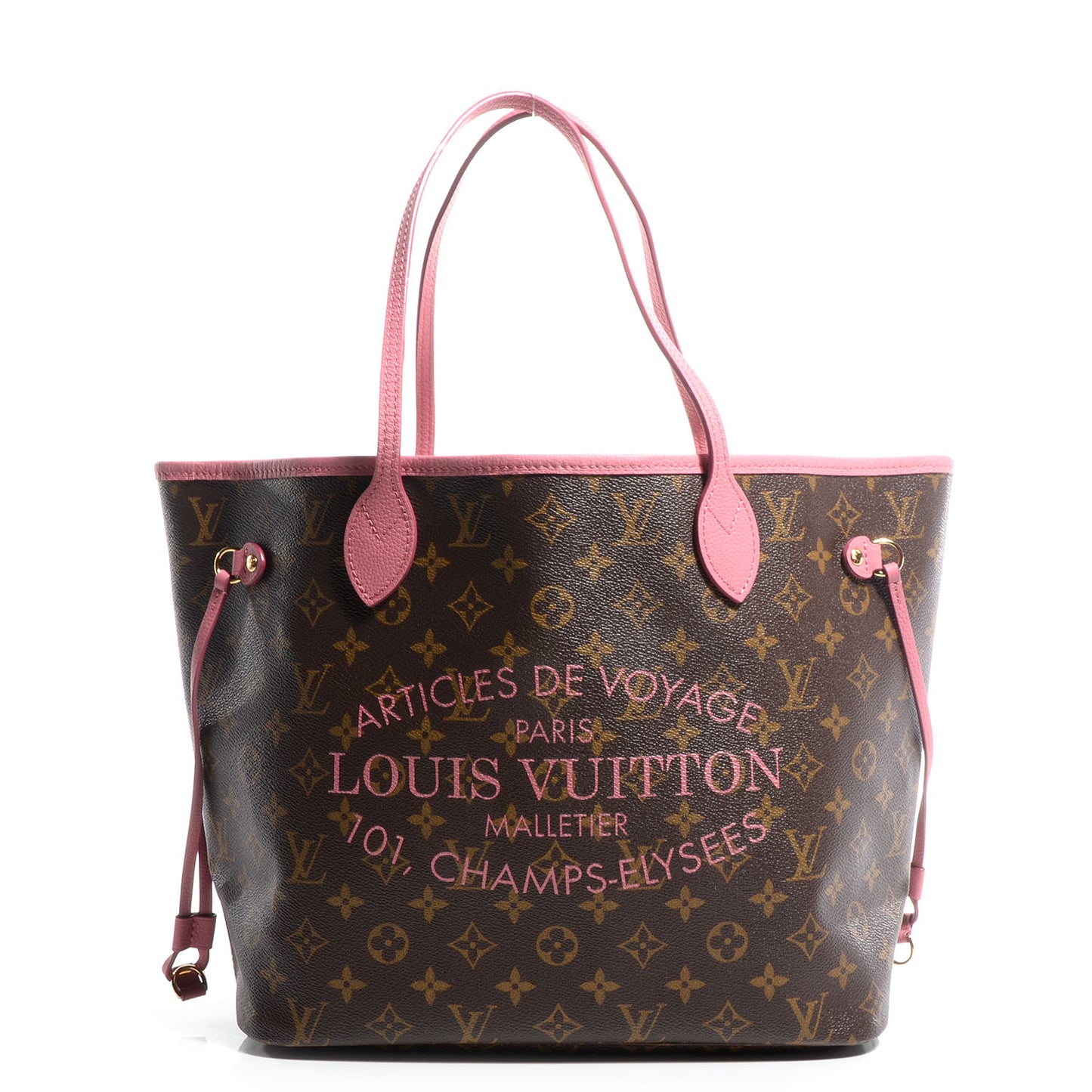 Monogram Articles de Voyage Ikat Neverfull MM Rose Velours