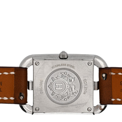 Hermes Stainless Steel Barenia 23mm Cape Cod Double Tour Quartz Watch Fauve 4 of 5