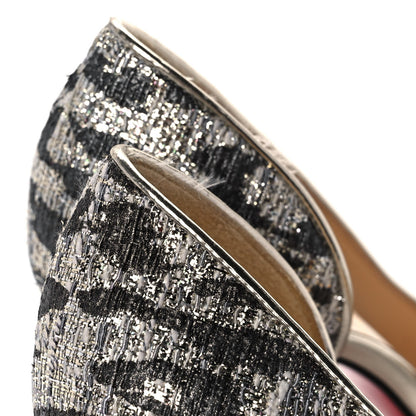 Christian Louboutin Lurex Gigi Specchio Iriza 100 Pumps 37.5 Black Light Gold 10 of 13