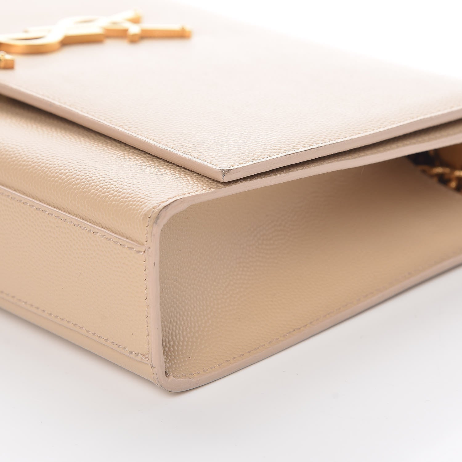 Saint Laurent Grain De Poudre Medium Monogram Kate Satchel Nude Powder 6 of 13