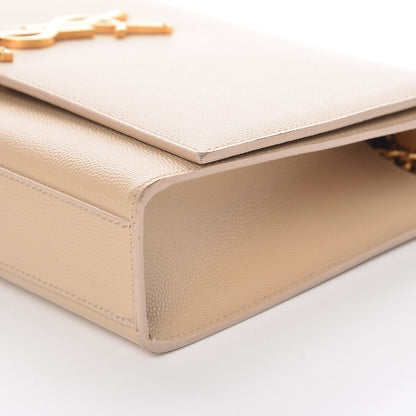 Saint Laurent Grain De Poudre Medium Monogram Kate Satchel Nude Powder 6 of 13