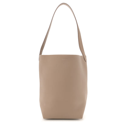 The Row Grained Calfskin Medium N/S Park Tote Dark Taupe 1 of 11