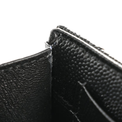 Saint Laurent Grain De Poudre Matelasse Chevron Small Monogram Envelope Wallet Black 9 of 11