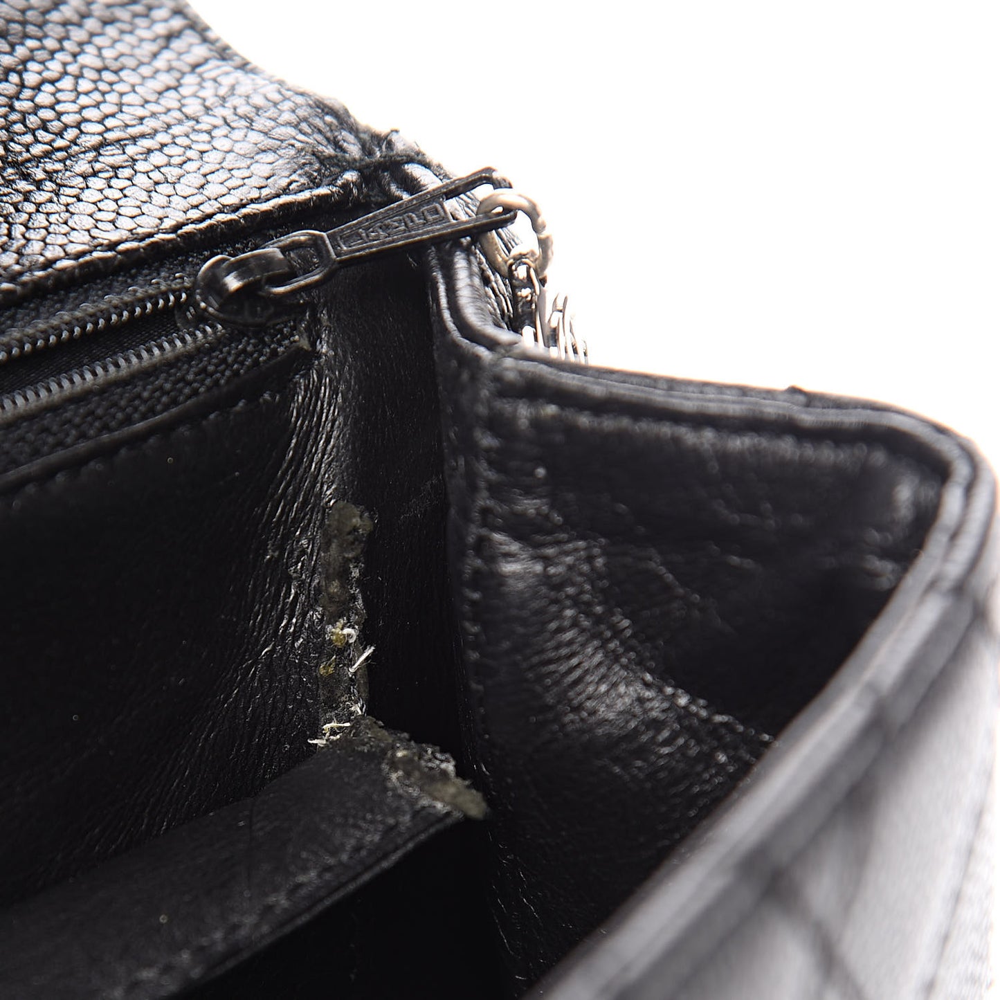Caviar Quilted Jumbo Kelly Flap Black