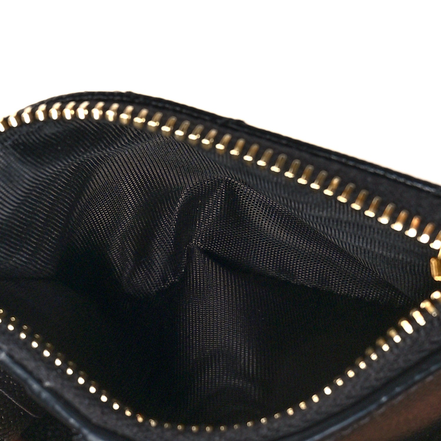 Saint Laurent Grain De Poudre Matelasse Chevron Monogram Zipped Two-Part Wallet Black 6 of 8