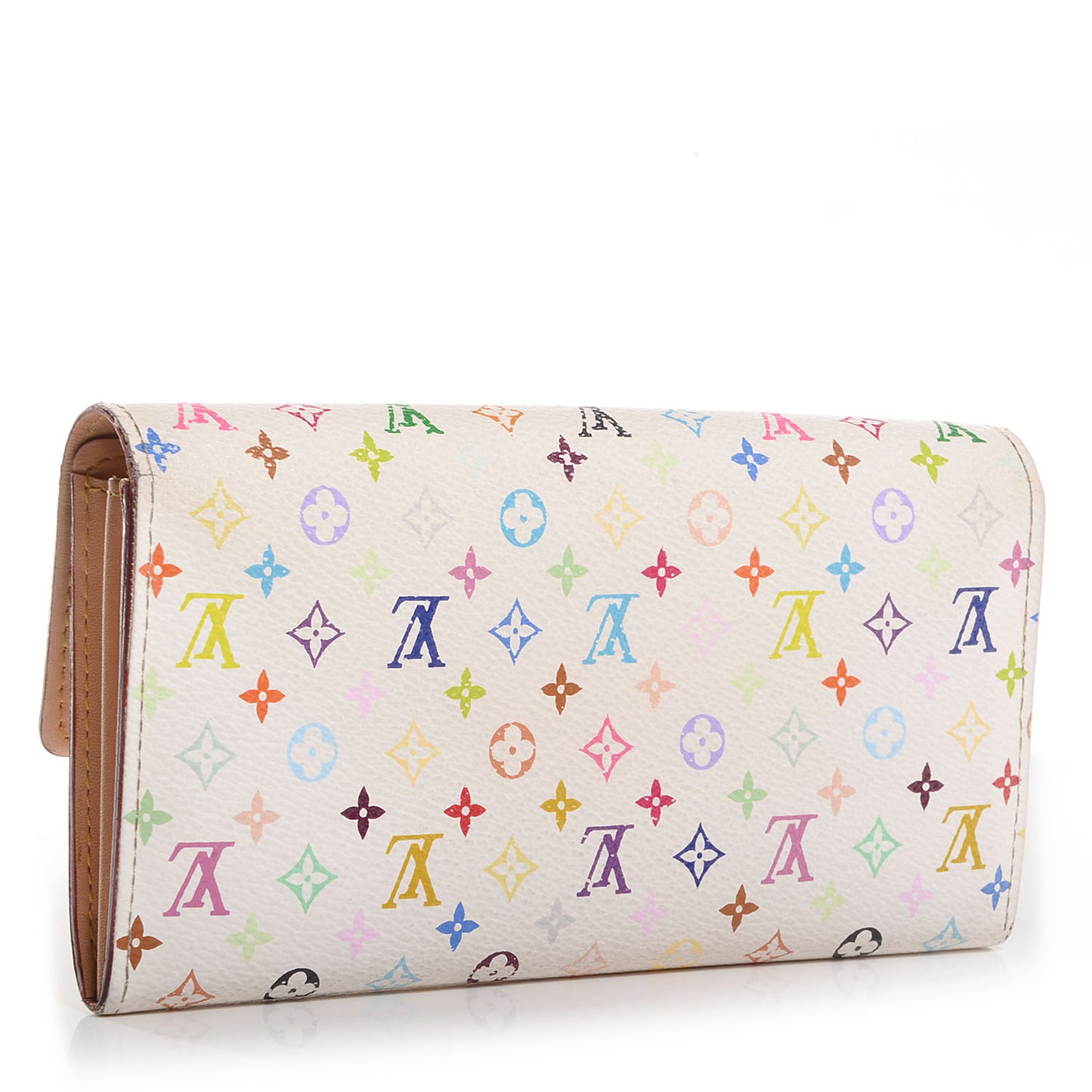 Monogram Multicolor Sarah Wallet White