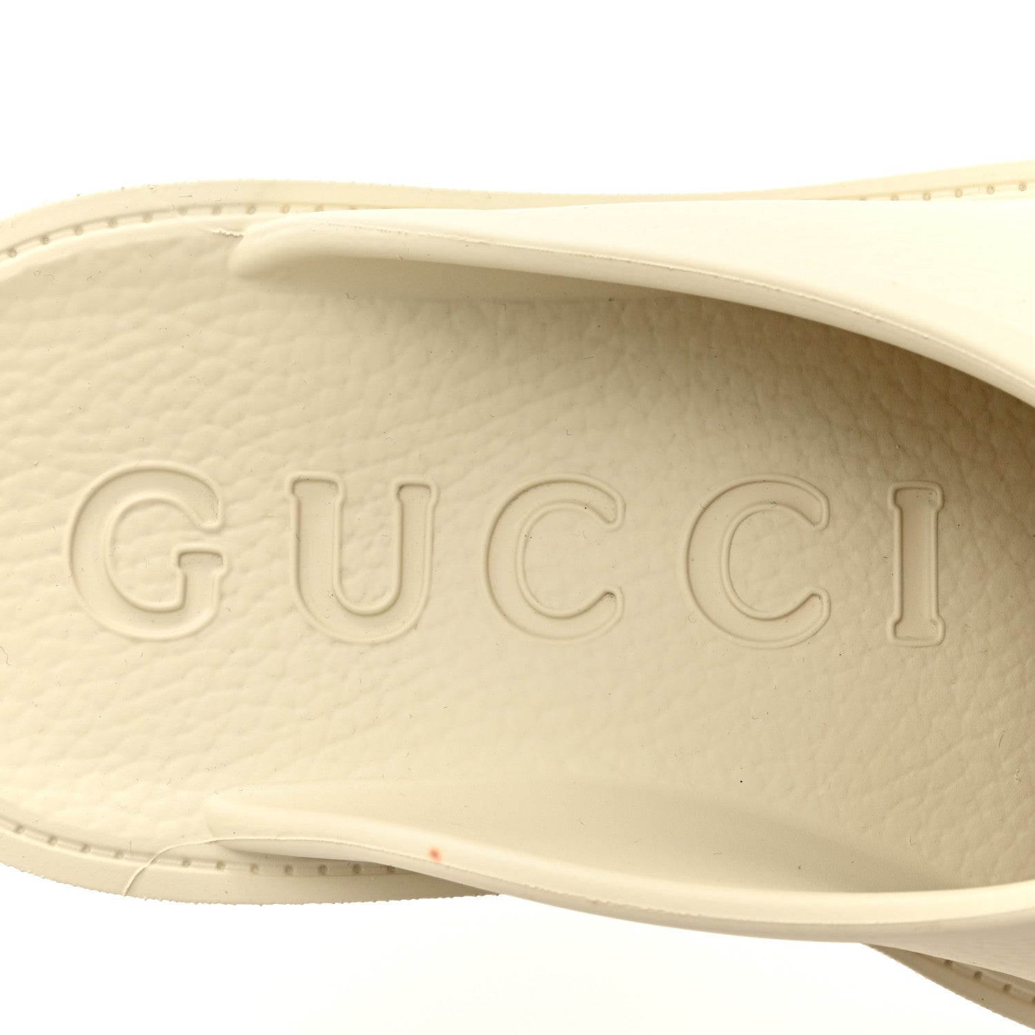 Gucci Rubber GG Monogram Perforated Elea Platform 55mm Lug Sole Sandals 39 Mystic White 7 of 16