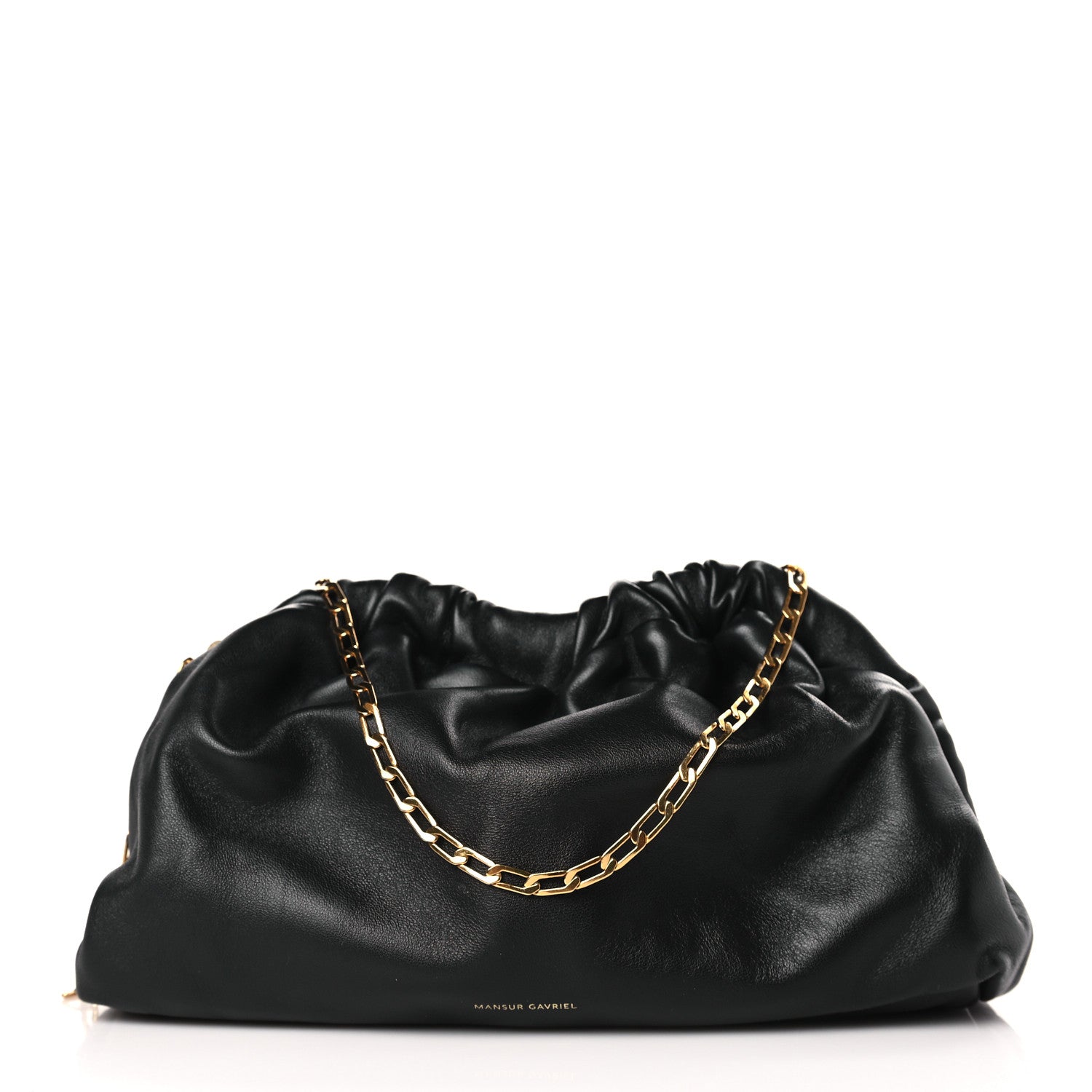 Mansur Gavriel Lambskin Mini Cloud Chain Clutch Black 1 of 7